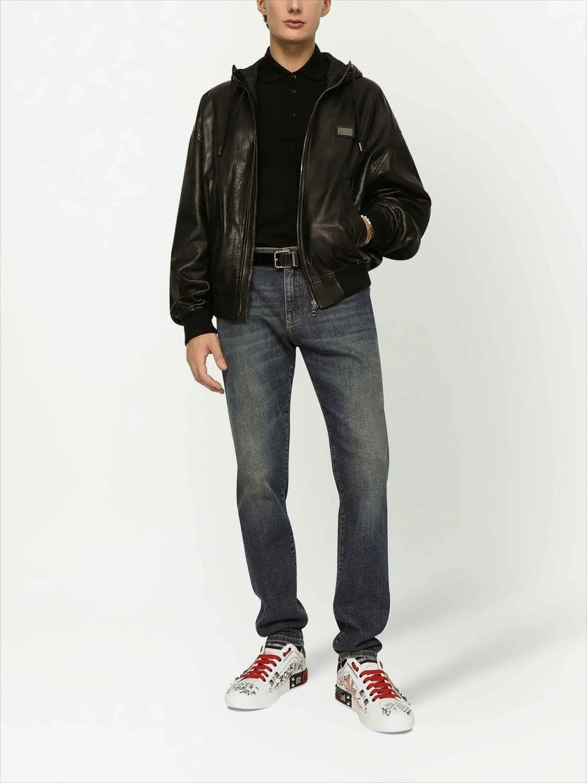 Dolce & Gabbana Collared Black Polo Shirt With Tailored Fit