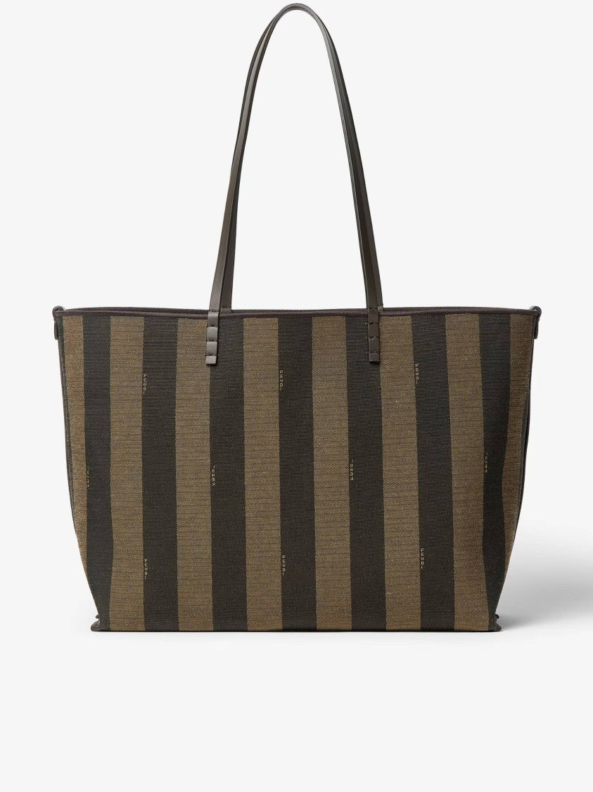 Fendi Monogram Tote Bag With Structured Form And Zip Pocket