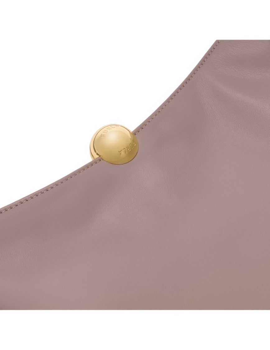 Furla Sfera Soft L Leather Shoulder Bag, Dove Grey