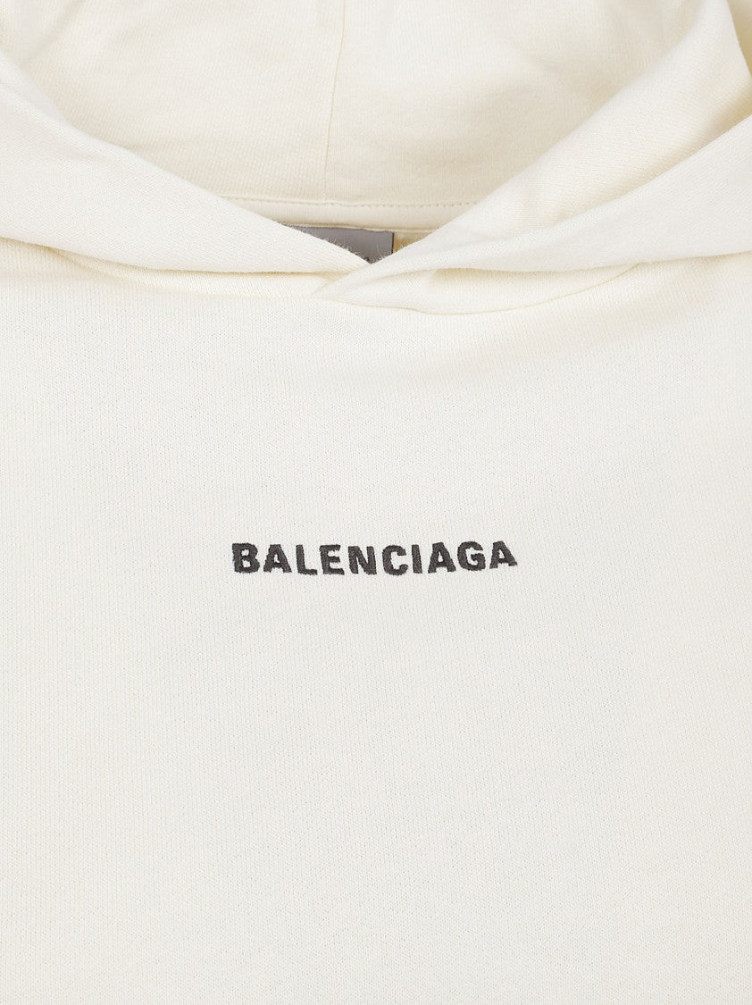 Balenciaga Relaxed-Fit Hoodie With Dropped Shoulders And Embroidered Detailing