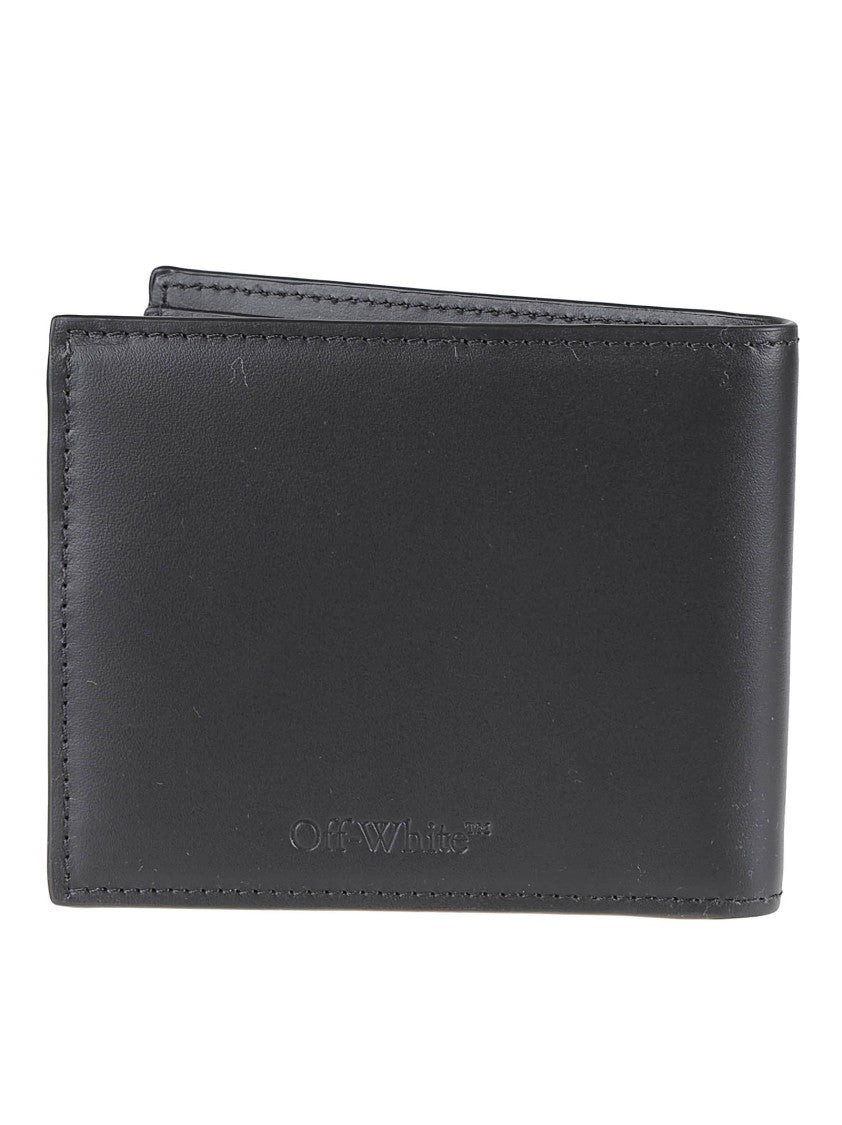 Off-White Bifold Wallet With Bold Arrow Graphic