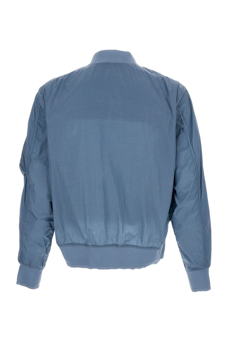 C.P. Company Light Blue Bomber Jacket With Front Pockets