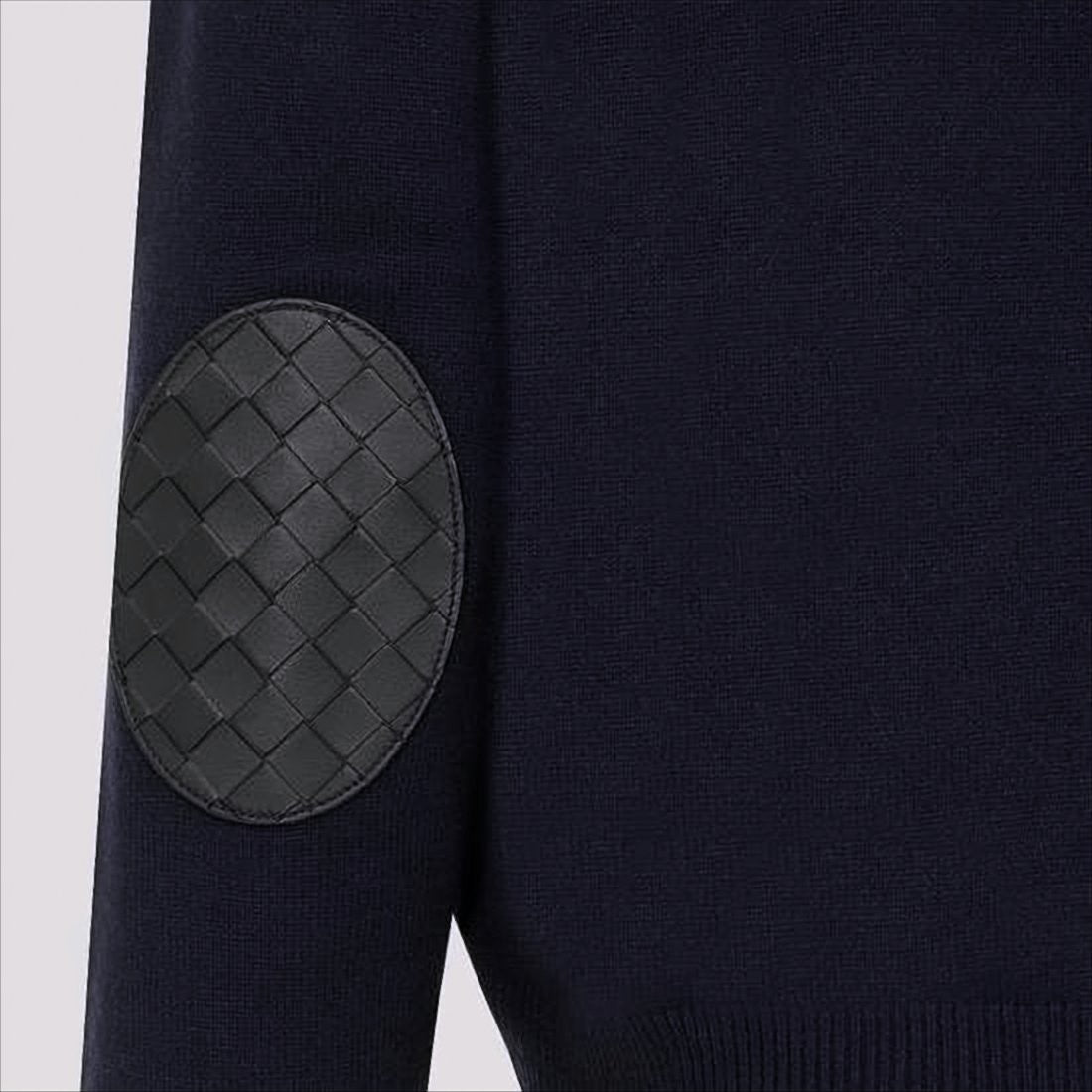 Bottega Veneta Cashmere Blend Sweater With Woven Elbow Patches