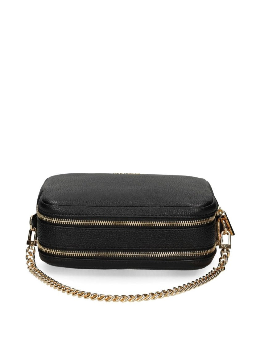 Michael Kors Black Calfskin Shoulder Bag With Chain Strap