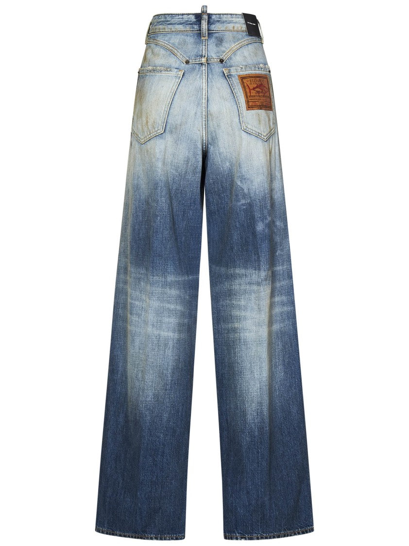 Dsquared2 Distressed Denim Jeans In Medium Rusty Nail Wash