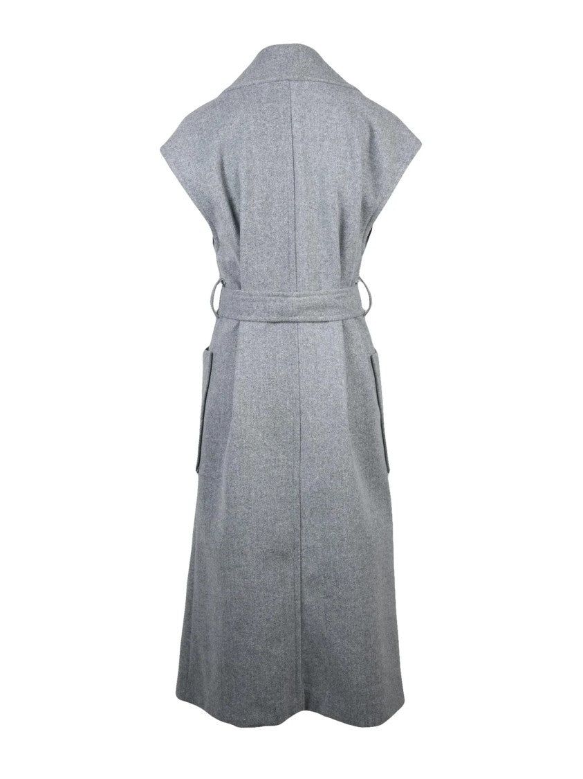 Kaos Grey Polyester Long Vest