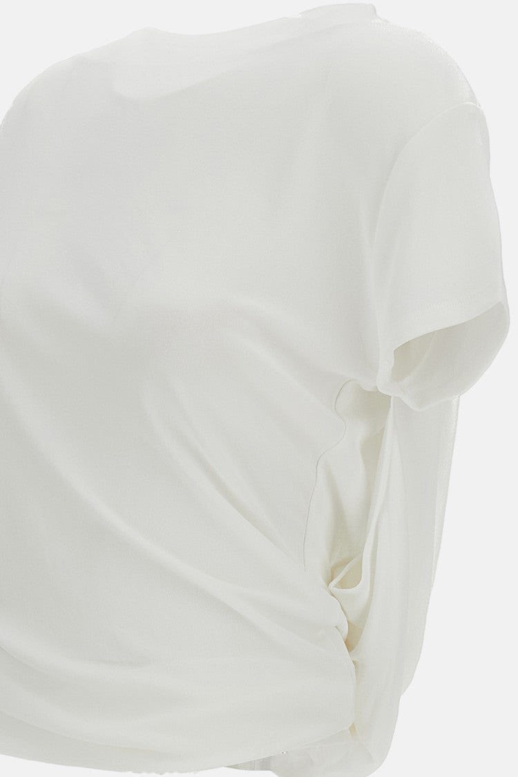 Jacquemus Fluid Viscose Draped Open-Back Top