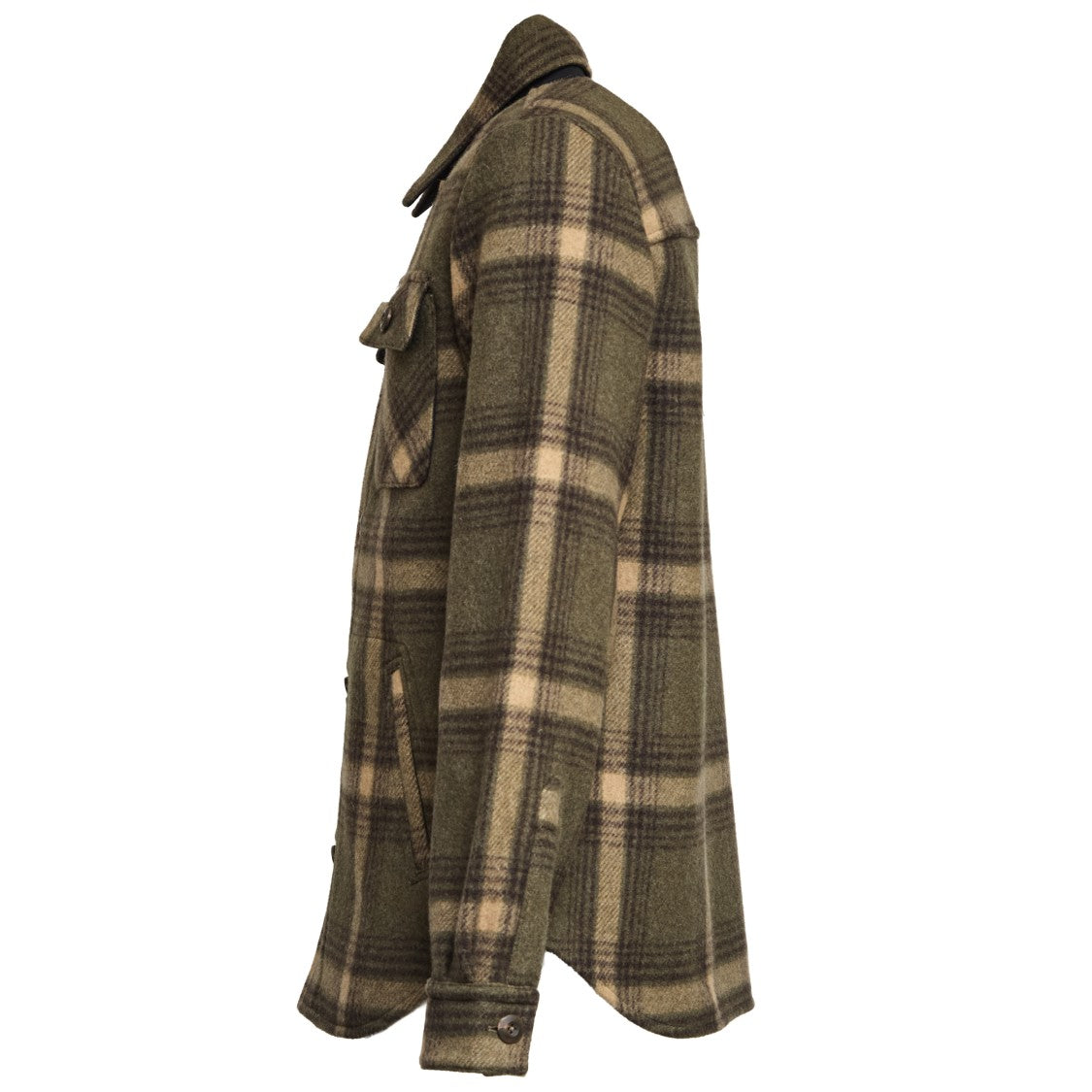 Fay Scottish Tartan Overshirt Jacket In Wool Blend