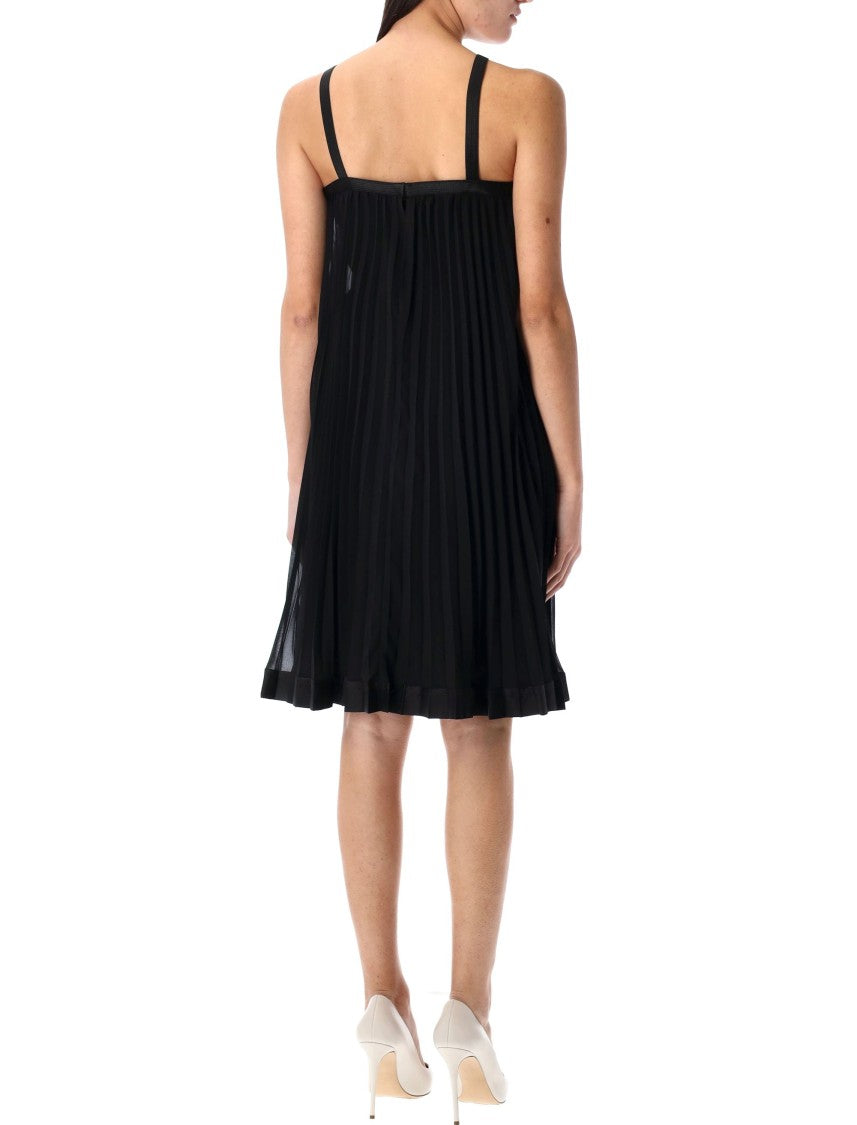 Versace Halterneck Pleated Mini Dress