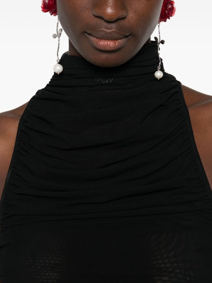 Amen Long Semi-Sheer Mesh Dress
