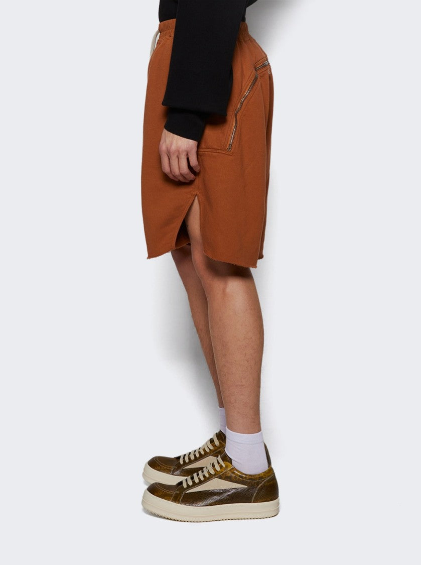 Drkshdw By Rick Owens Long Boxers Butt Zip Shorts Orange