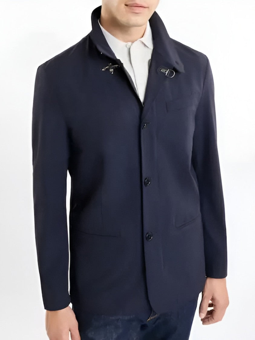 Fay Tailored Stretch Nylon Flap Jacket