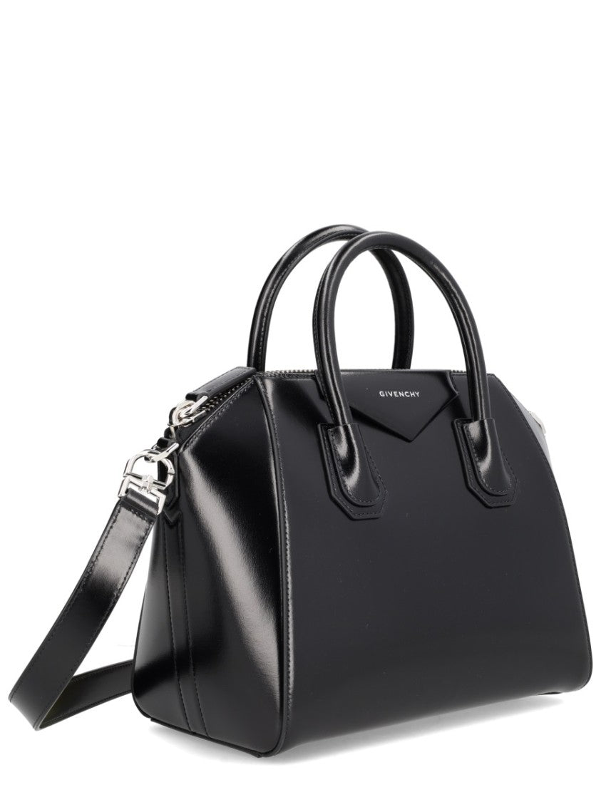 Givenchy Structured Small Handbag With Polished Finish And Silver Accents