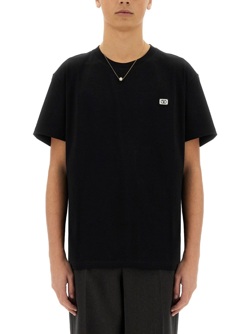 Valentino Vlogo" Patch Cotton T-Shirt