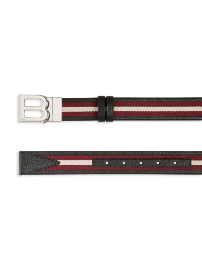 Bally Belt With Logo Buckle And Striking Detail