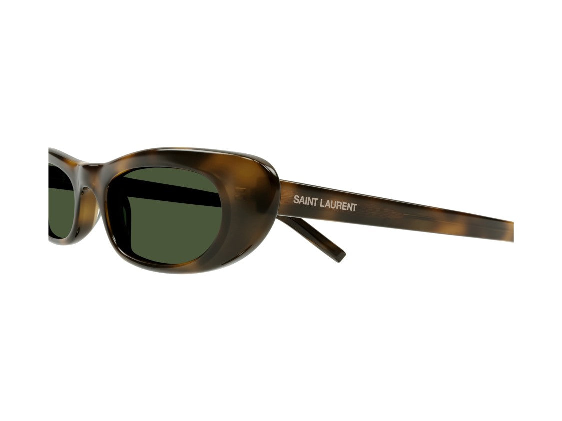 Saint Laurent Sl 557 Shade Rectangular Acetate Tortoiseshell Sunglasses