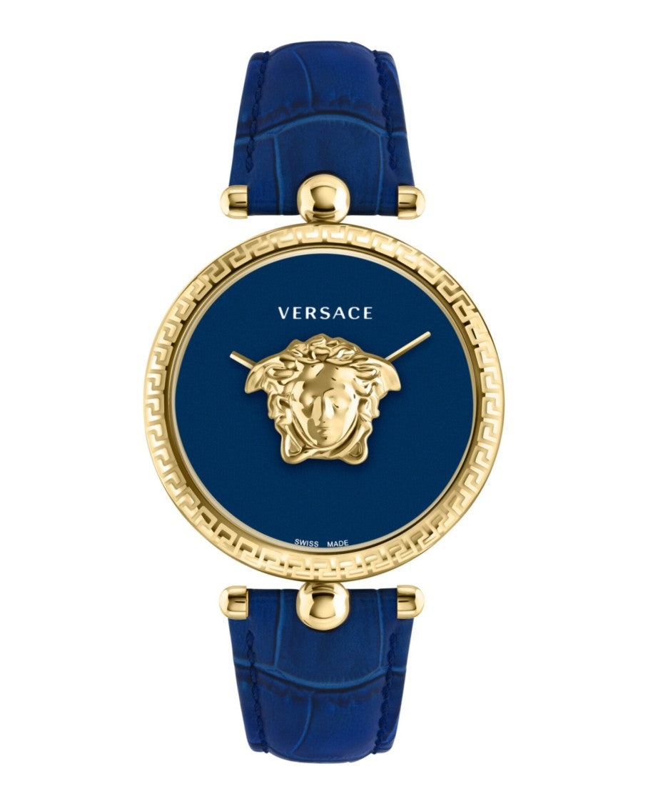 Versace Palazzo Empire Strap Watch With Blue Enamel Dial