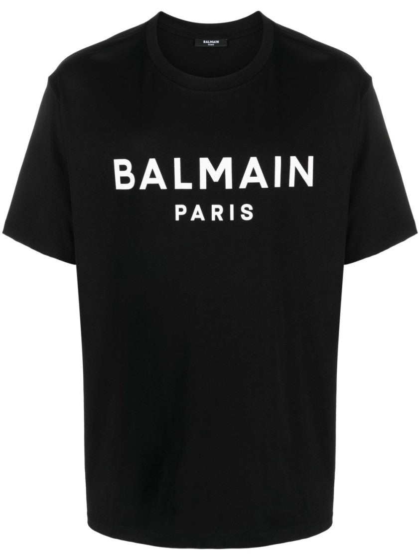 Balmain Cotton Jersey T-Shirt With Logo Print And Classic Fit