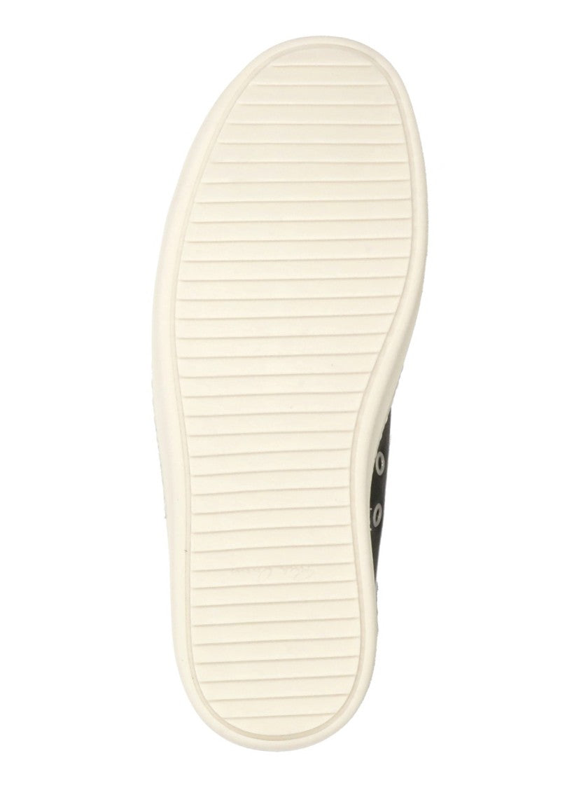 Rick Owens Black Hollywood Leather Low-Top Sneakers