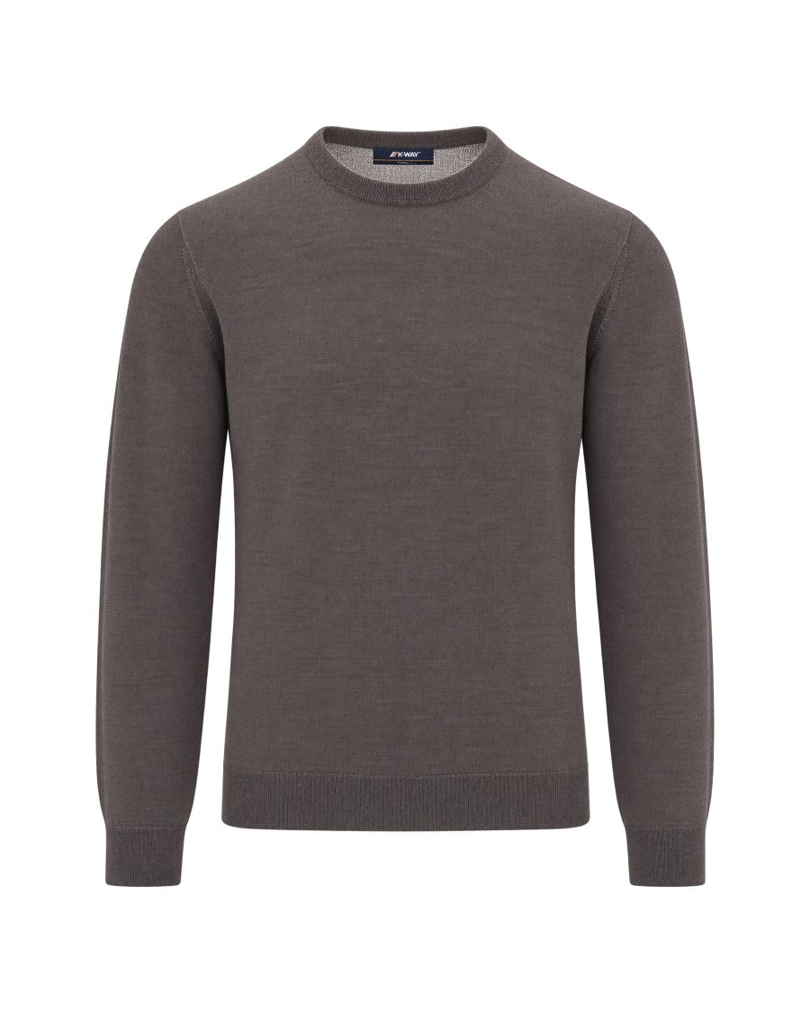 K-Way Brown Sebastian Cashmere-Blend Sweater