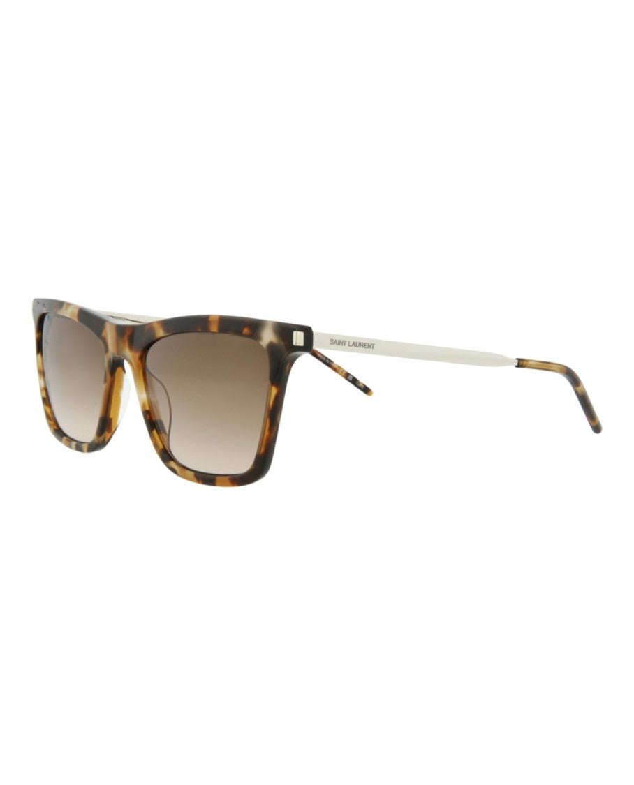 Saint Laurent Square-Frame Acetate Sunglasses With Tortoiseshell Pattern