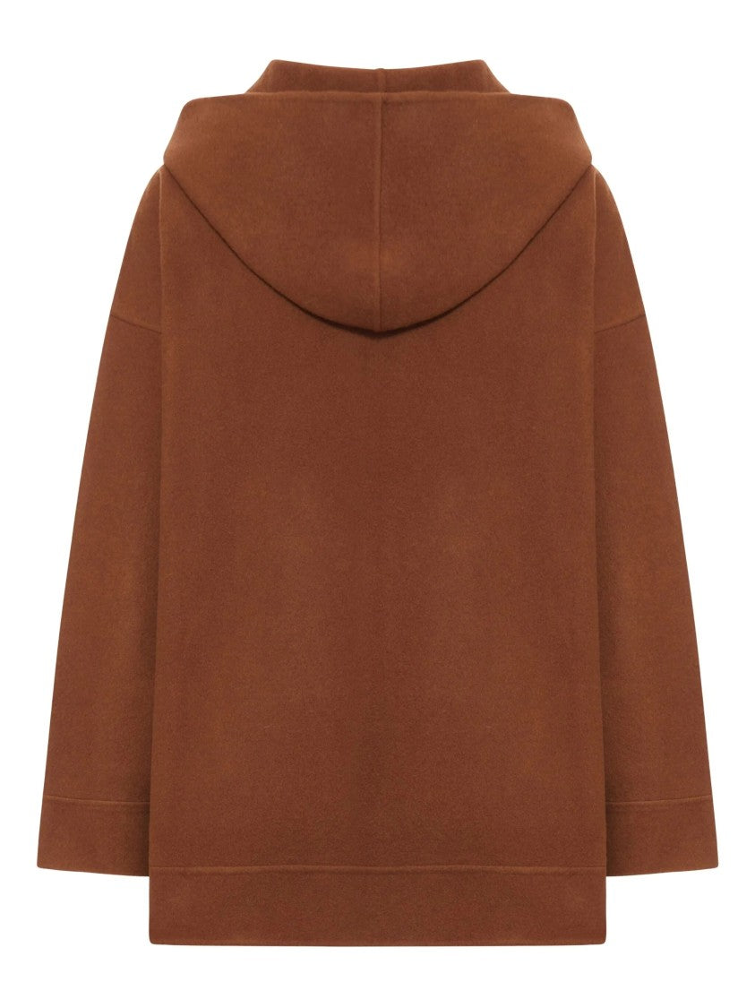 Max Mara Brown Etuania Hooded Front Zipper Jacket