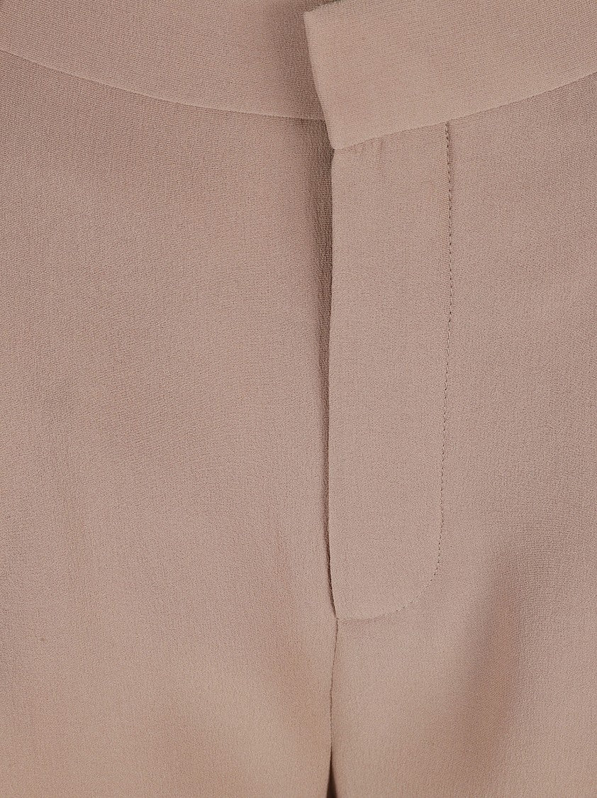 Saint Laurent Tailored Silk Trousers With Subtle Pleats