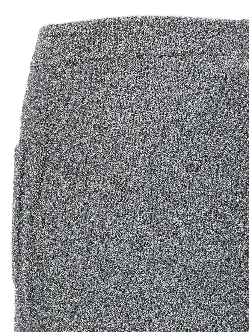 Ganni Sparkle Wool Mini Skirt With Elastic Waistband