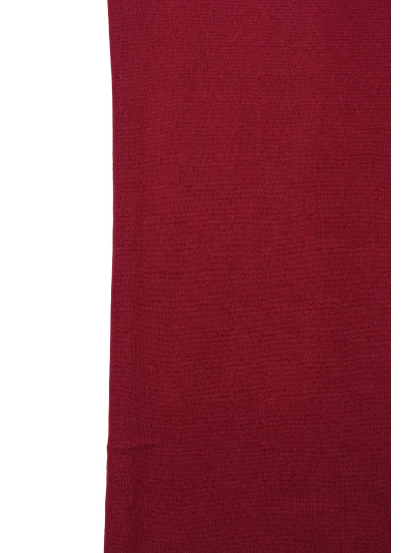 Alpha Studio Red Rectangular Wool-Cashmere Stole