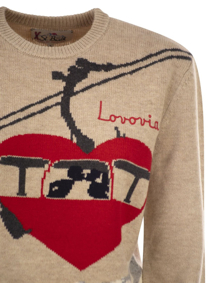 Mc2 Saint Barth New Queen - Wool-Blend Jumper With Embroidery