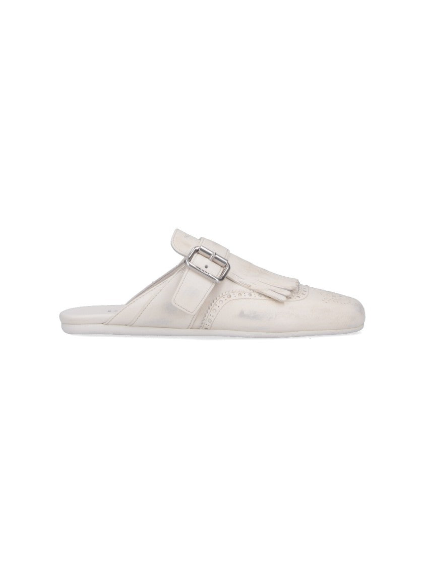 Prada "Shuffle" Sabots – White