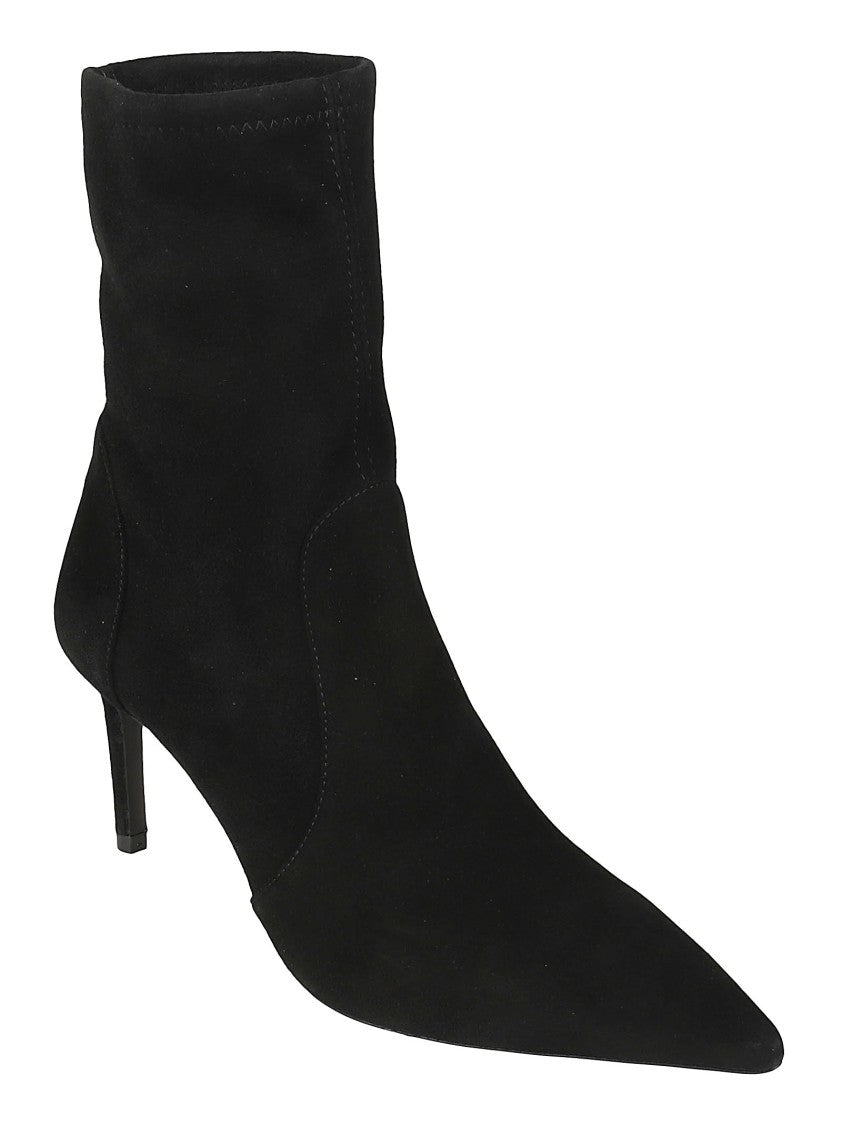 Stuart Weitzman Power 75 Pointed-Toe Nappa Leather Boots