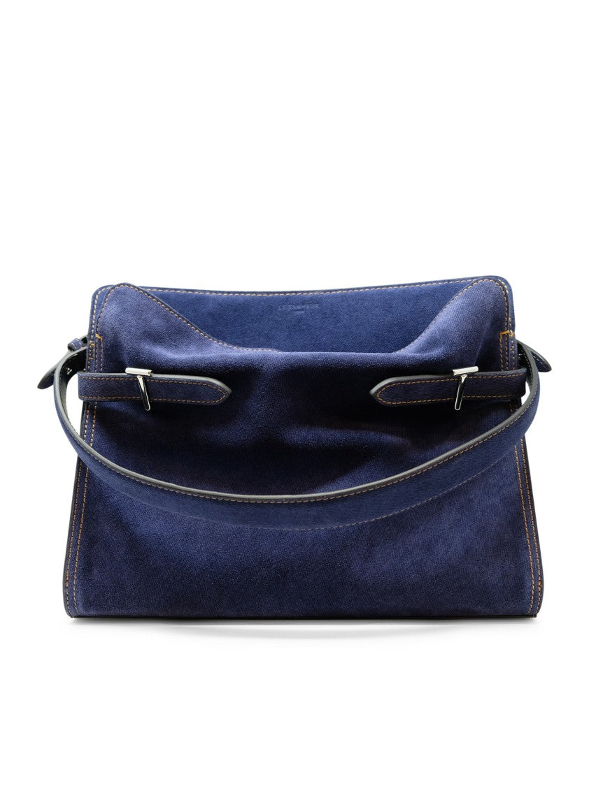Le Tanneur Blue Denim Effect Large Shoulder Bag