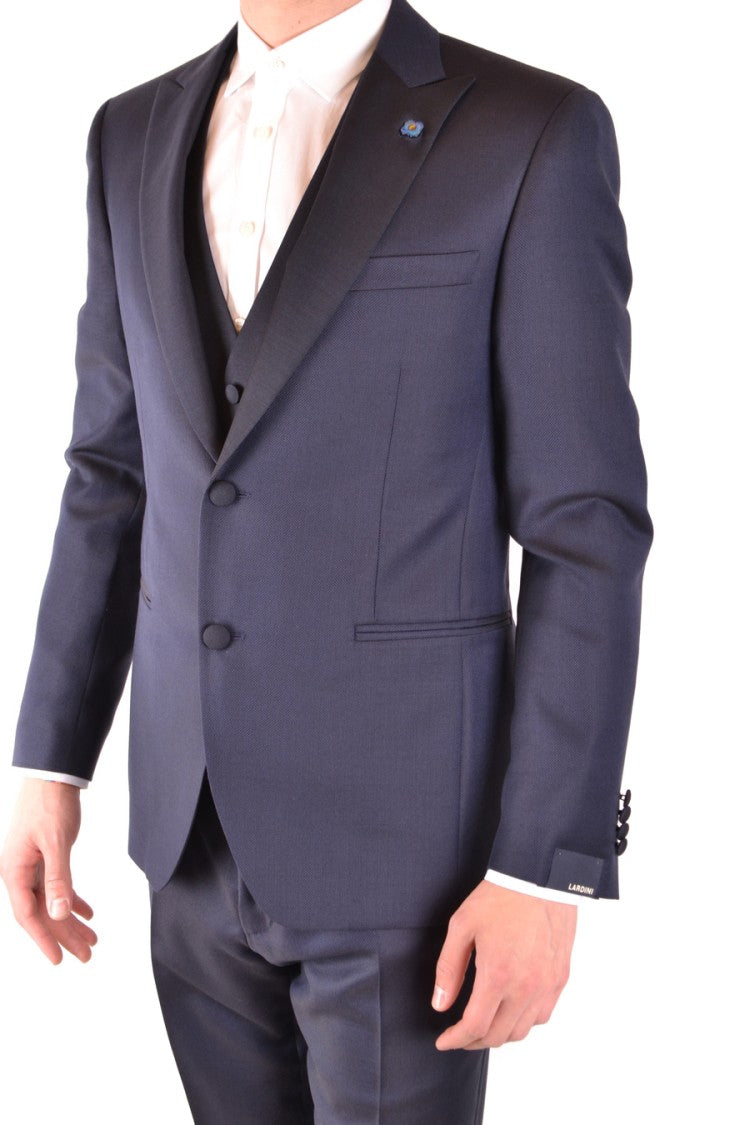 Lardini Tailored Blue Blazer With Notch Lapels