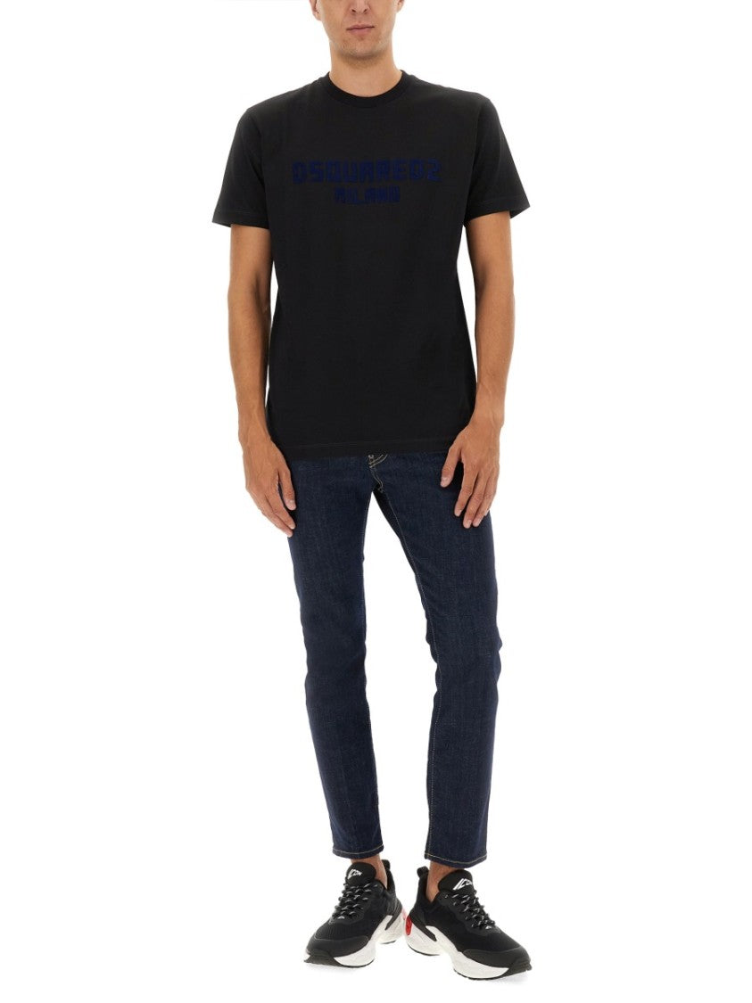 Dsquared2 Crew Neck T-Shirt With Subtle Logo Print