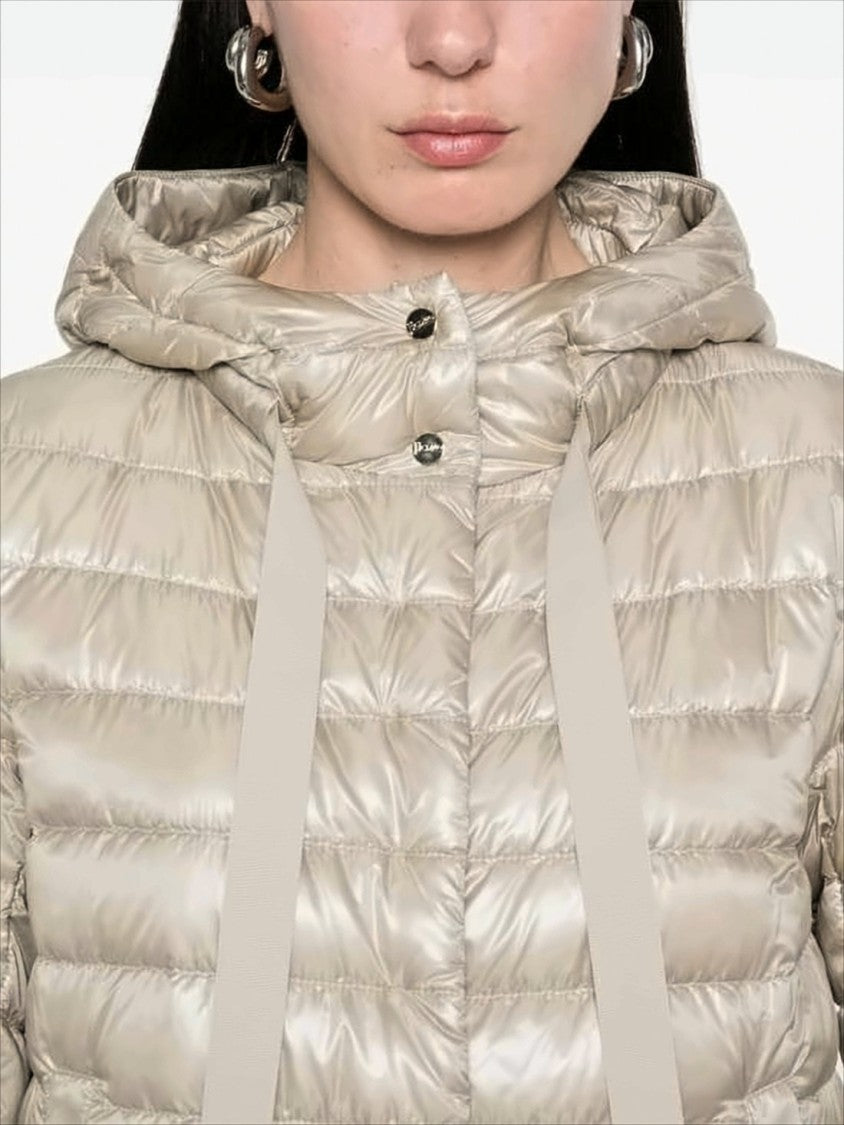 Herno Quilted Padded Jacket With Glossy Finish And Adjustable Hem