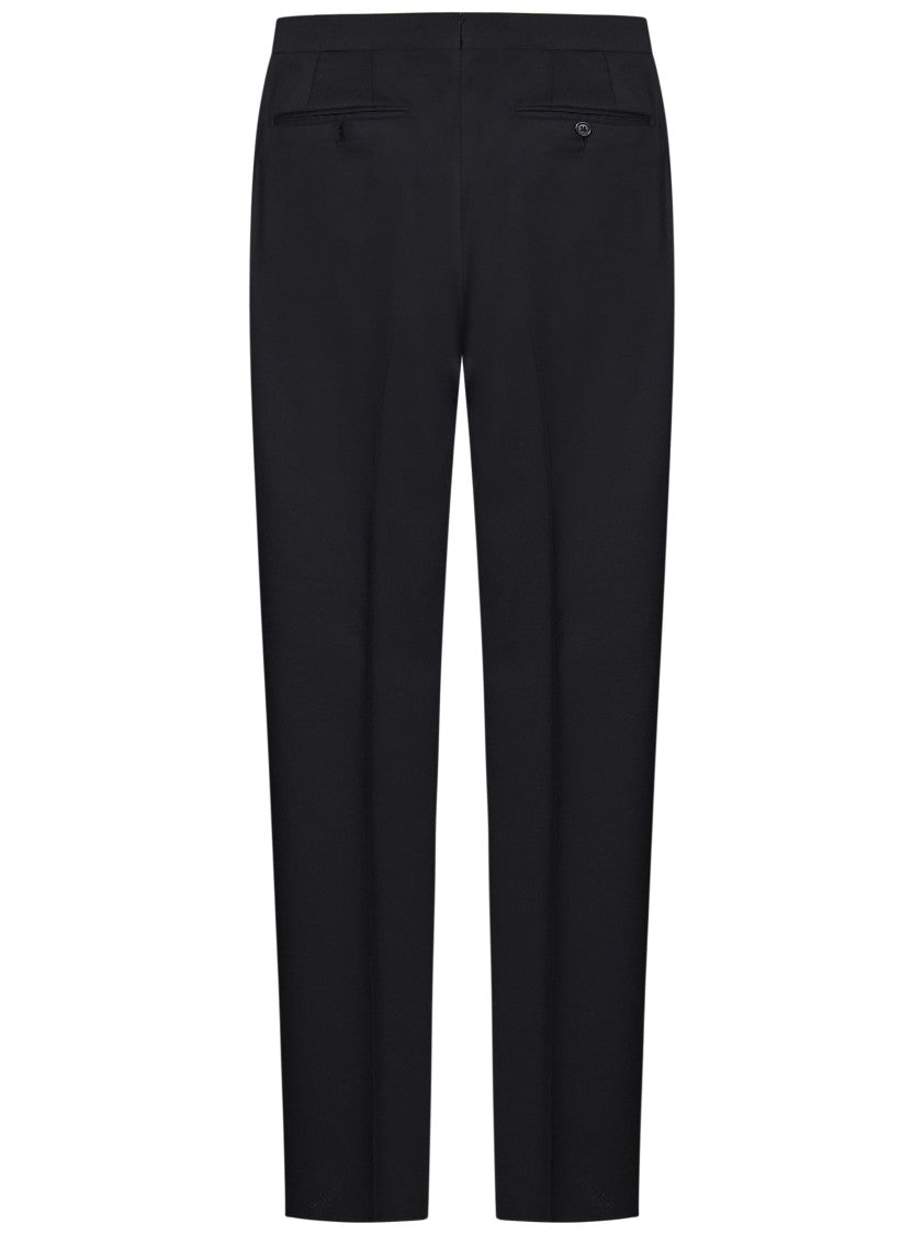 Franzese Collection Tailored Trousers In Black Virgin Wool