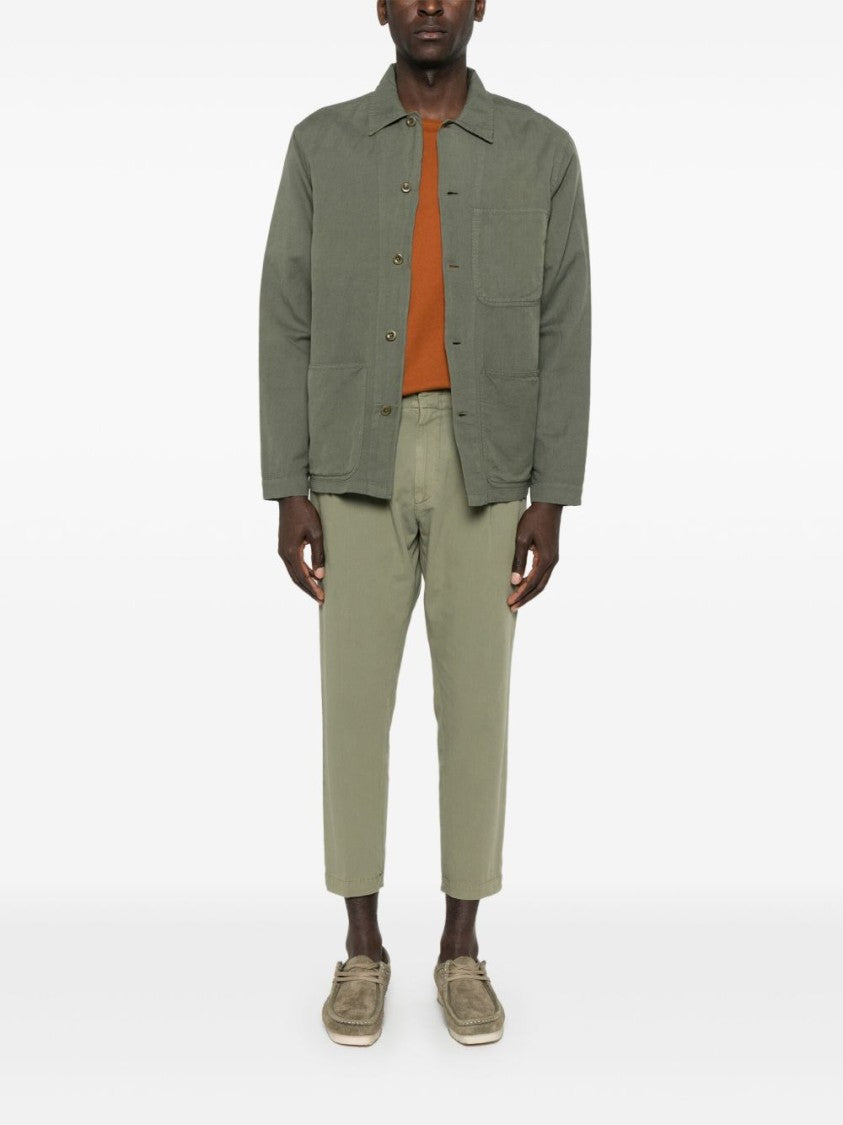 Polo Ralph Lauren Olive Green Shirt With Patch Pockets