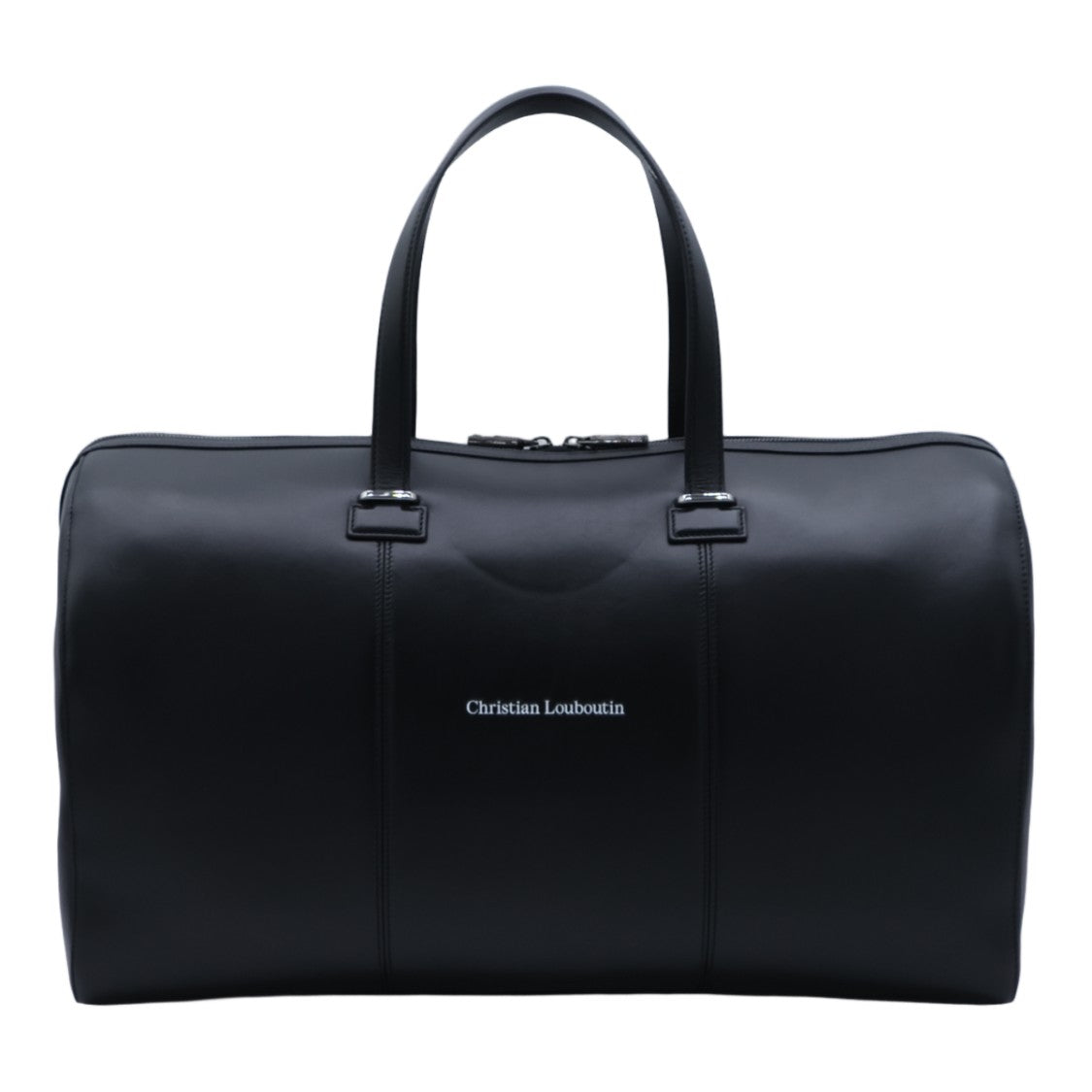 Christian Louboutin Black Minimalist Structured Duffle Bag