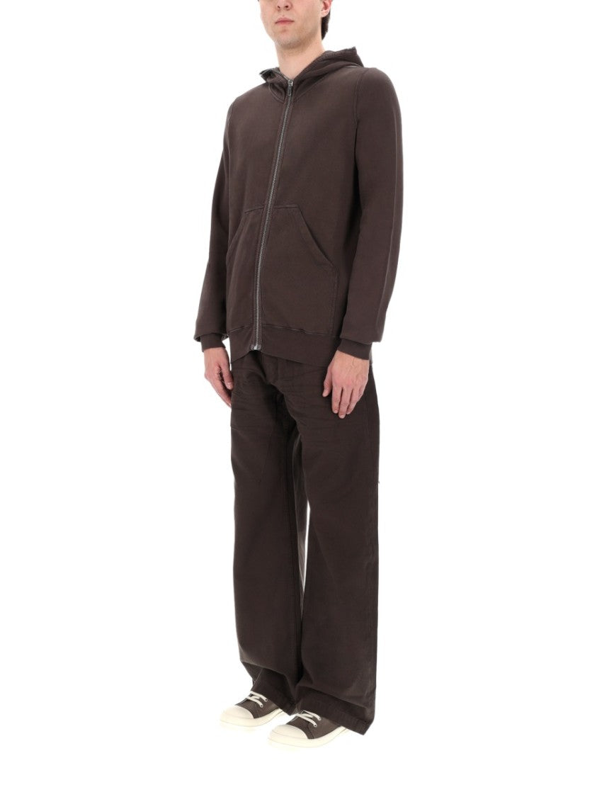 Drkshdw By Rick Owens Black Gimp Faded Fabric Strap Hoodie