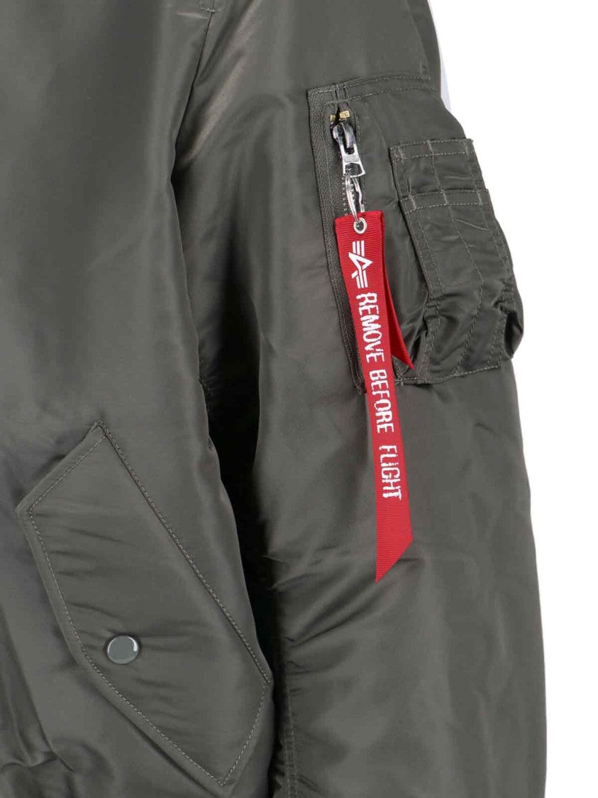 Alpha Industries Reversible Bomber Jacket In Green