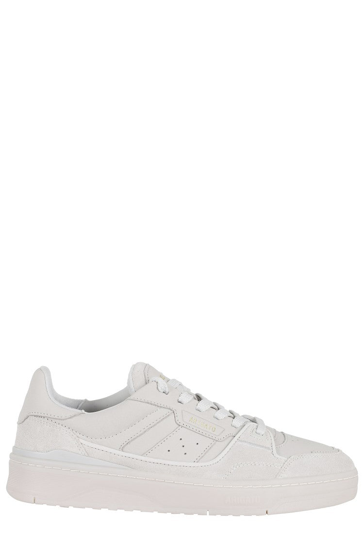 Axel Arigato Light Gray Clay Metallic Logo Nubuck Leather Sneakers