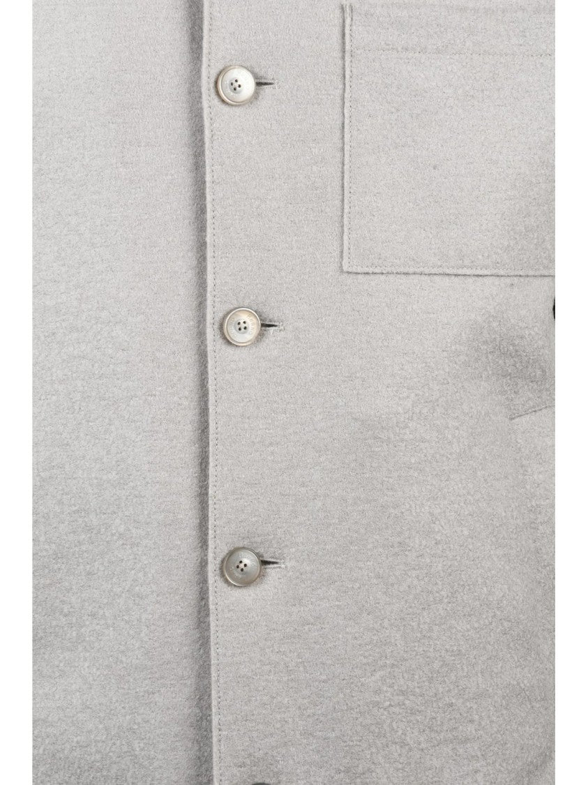 Herno Resort Tailored Wool Cloth Jacket With Button Closure And Minimalist Design