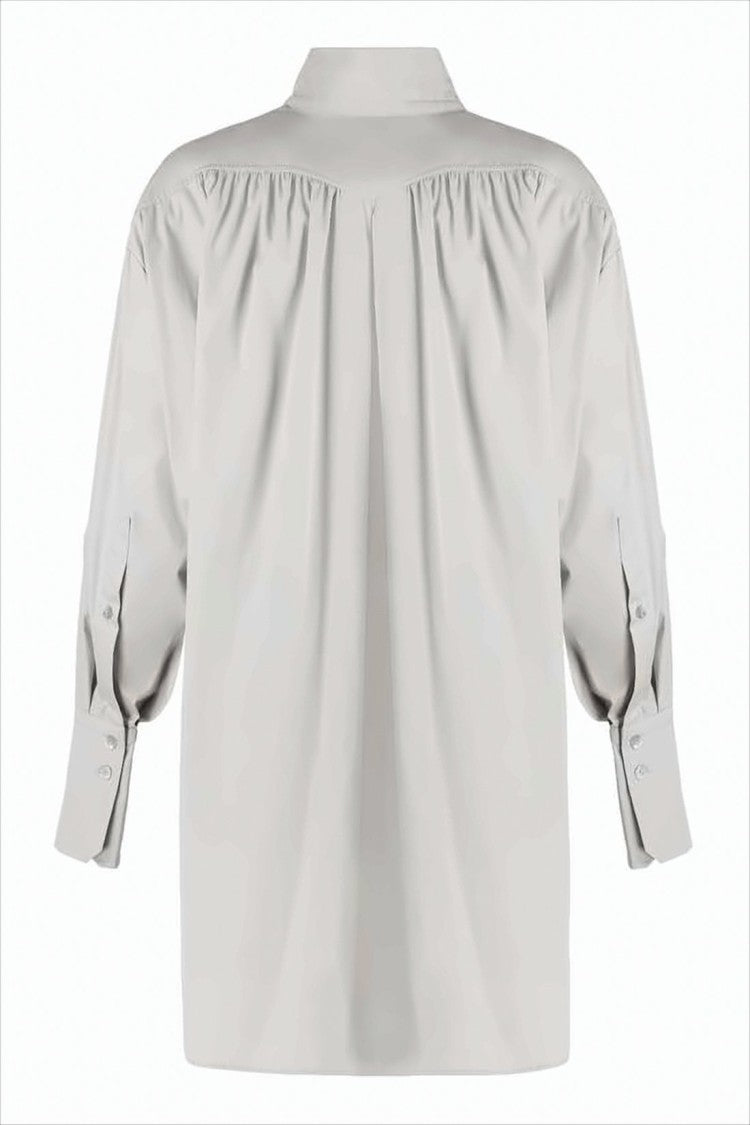 Patou High Collar Mini Dress