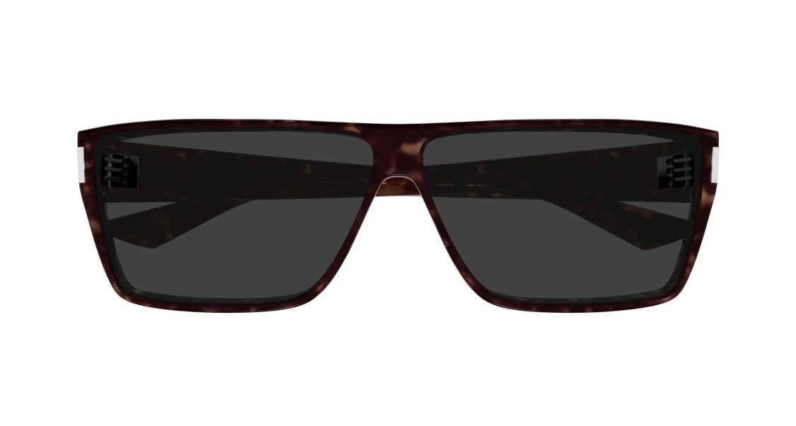 Saint Laurent Havana Dark Lenses Oversized Square Sunglasses