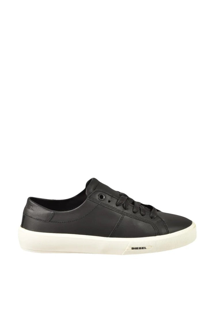 Diesel Black Low-Top Leather Sneakers