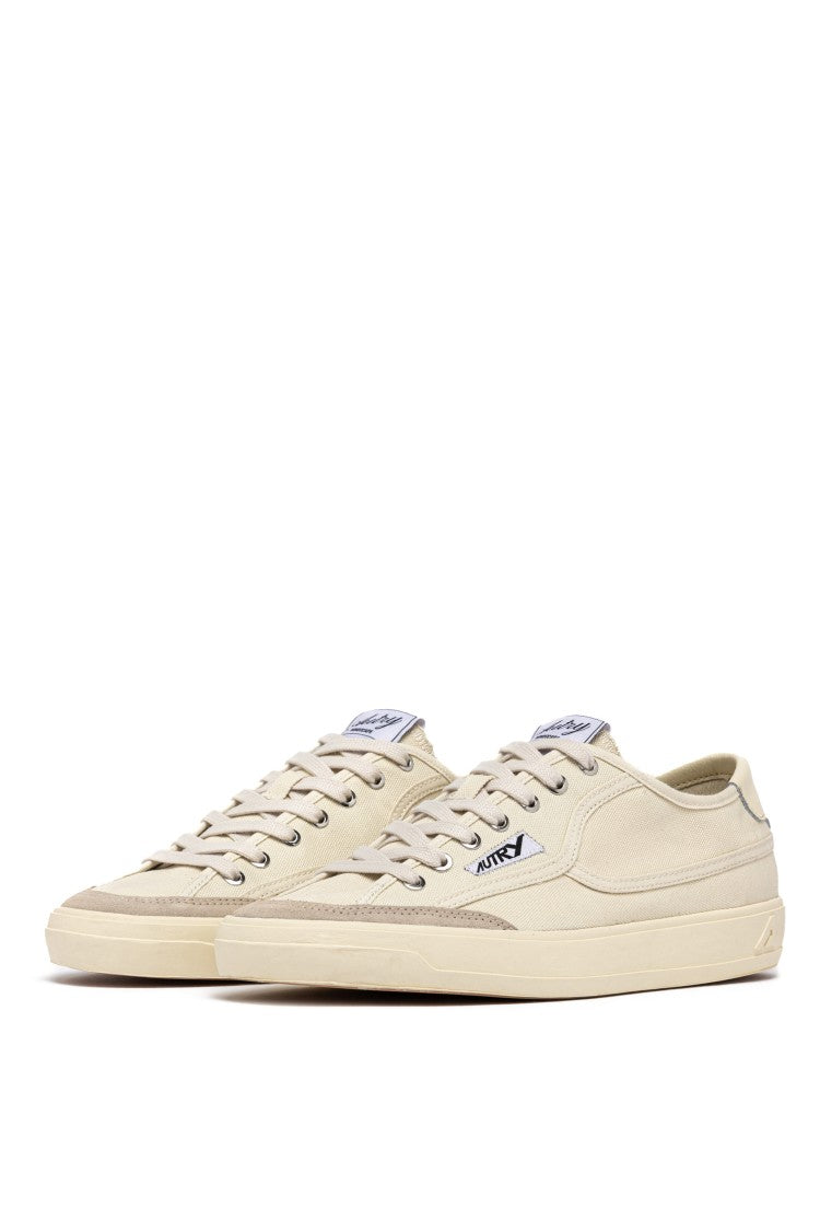 Autry Cream Windscape Suede Canvas Sneakers