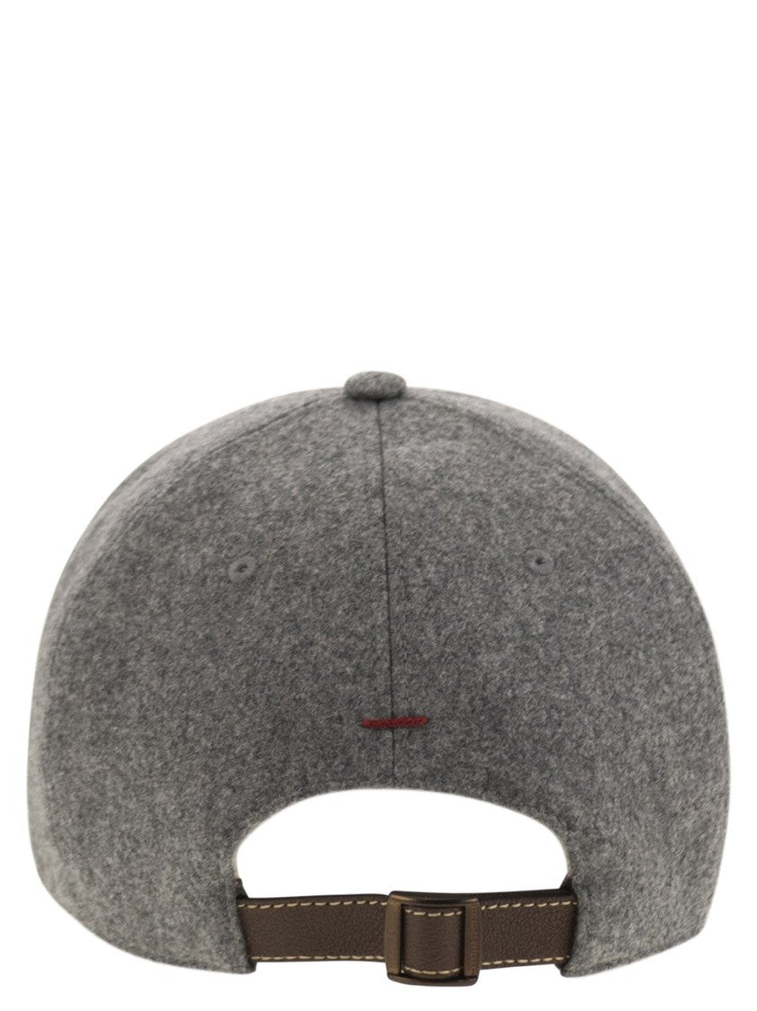 Brunello Cucinelli Virgin Wool Flannel Baseball Cap