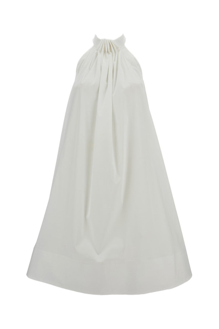 M.S.M. Milano A-Line Maxi Dress With Halter Neck And Draped Front