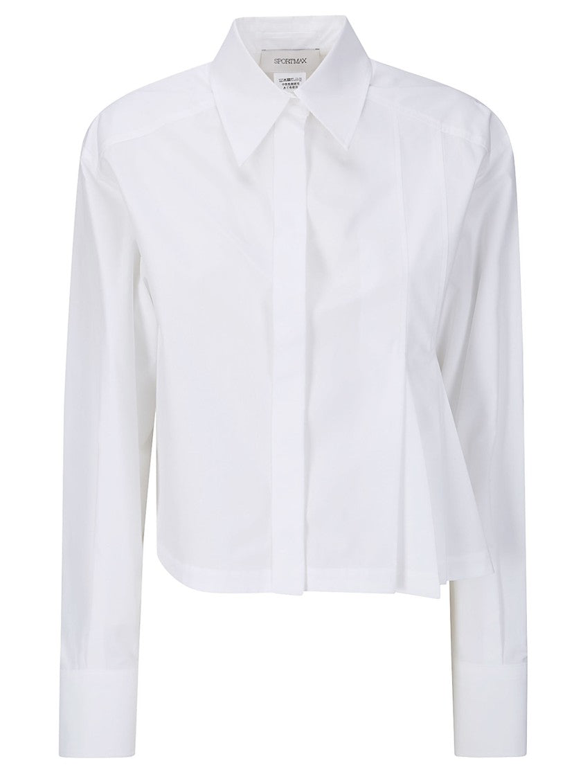 Sportmax White Sure Short Cotton Shirt